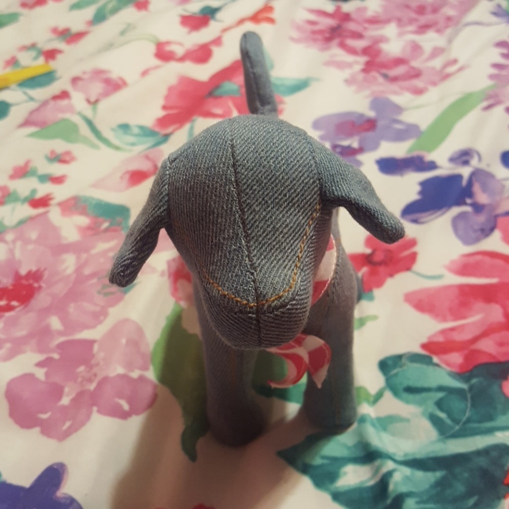 RARE Victoria's Secret PINK Denim dog with tag